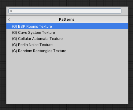 Node Creation Menu