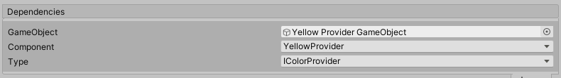 Component dependency registered under interface